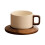 Ceramic Coffee Mug With Wooden Handle Florals Tea Cup Set-2 C 1