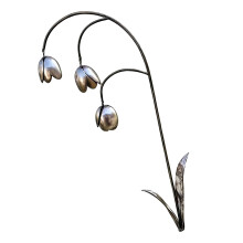 Decorative Metal Lilies of the Valley Wind Chime Sculpture Iron