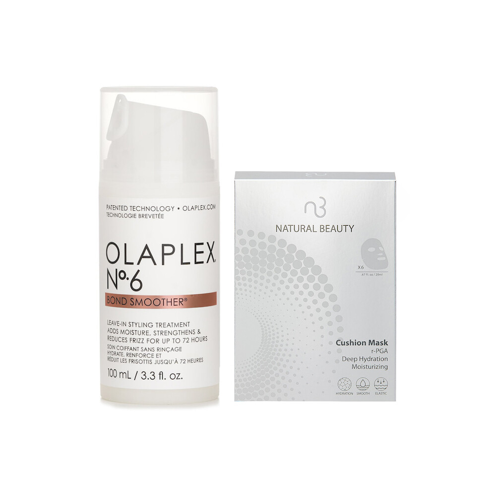 Olaplex Cream No. 6 Bond Smoother 100Ml X Natural Beauty R-Pga Deep Hydration Moisturizing Cushion Mask (Exp.13 Apr 2026) 6X 20Ml 2Pcs