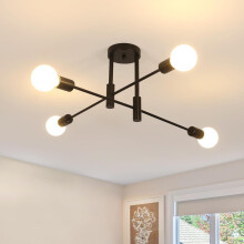 Goeco Vintage Ceiling Light, E27, 180 Adjustable Industrial Chandelier