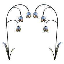 Metal Garden Stake With Bells Decorative Flower Shape Wind-2
