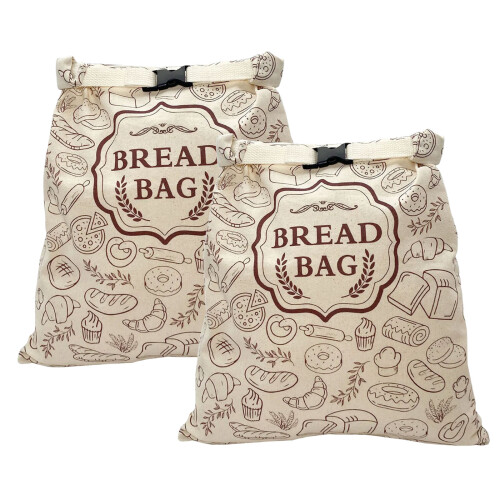 Double Layer Organic Bread Bags Featuring Natural Wax-MB005