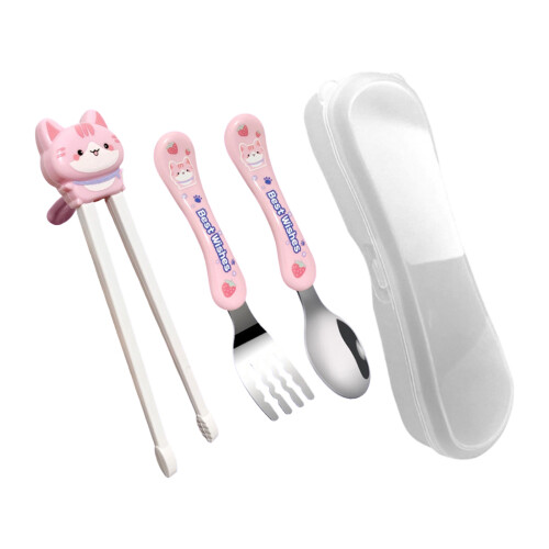 Multiple Purpose Children Chopsticks Set Comes With Fork-1
