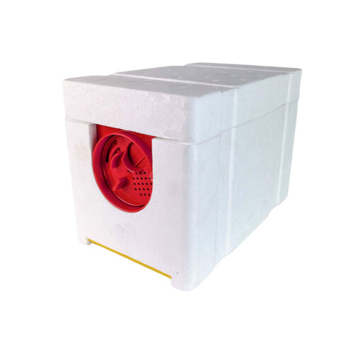 Small Foam Breeding Starter Box For Bees With Rotating-Red