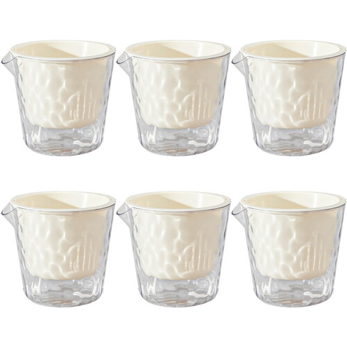 6 Pieces Highly Observable Horticulture Vessels-cream white