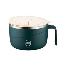304 Nonrust Steel Noodles Bowl With Removable Strainer-Green