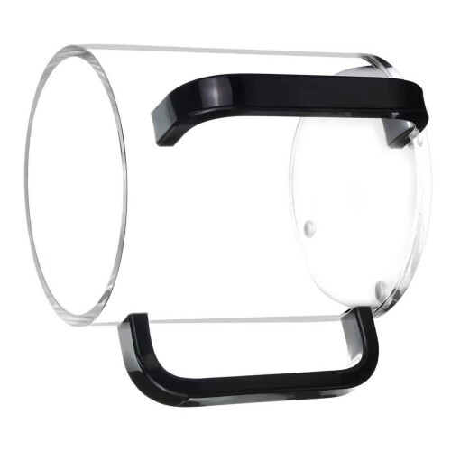 Simple 800ml Clear Acrylic Netilat- electroplated black