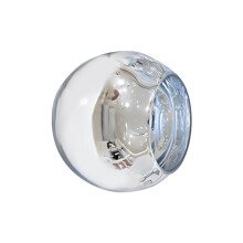 Einzigartiger handgefertigter Glasbehälter mit gewölbter-20cm