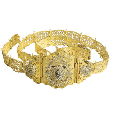 Lightweight Adjustable Moroccan Themed Metal Belt For Both Men