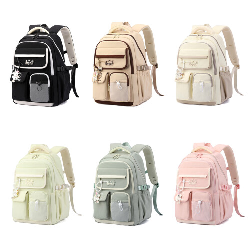 Travel Friendly Backpack Practical Book Bag For-mint green 1