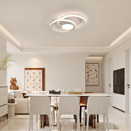 Goeco Modern LED Ceiling Light, 40W, Dimmable, Round Acrylic Ceiling Light 1