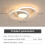 Goeco Modern LED Ceiling Light, 40W, Dimmable, Round Acrylic Ceiling Light 5