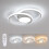 Goeco Modern LED Ceiling Light, 40W, Dimmable, Round Acrylic Ceiling Light 8