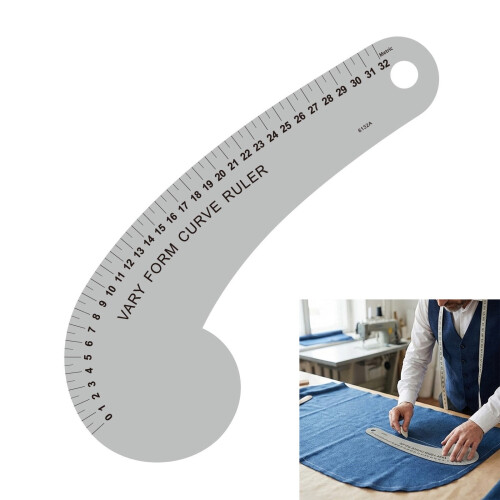 Conceptions antidérapantes de règle de couture en métal-6132A 2