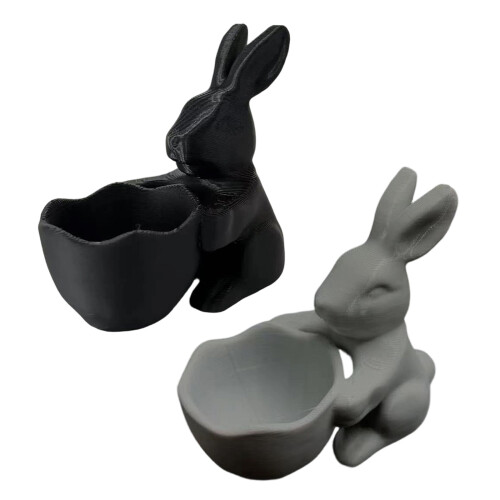 Easters Bunnies Candy Dish,Easters Serving Dish Bunnies-Grey 1