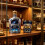 Commemorative American 250th Glass-blue bottle two piec 6