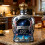 Commemorative American 250th Glass-blue bottle two piec 7