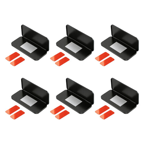 Rustproof Cabinet Door Catches Cupboard Closer Home-Black 6pcs
