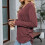 Damen-Langarmshirt mit V-Ausschnitt, lässiges-Schwarz M 6