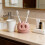 Pink 3D Printed Toothbrush Holder Pig Snout Accessory for 4