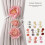 2Pcs Artistic Artificial Flower Curtain Buckle-Type B off white 5