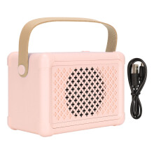 Enceinte Bluetooth portable au design rétro, longue autonomie pour la maison et le bureau, son cristallin avec basses profondes, finition