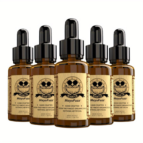 (5 Packs) 1.01 oz Beard Spray with Roller, Nourishing Moisturizing Spray for Thick Beards