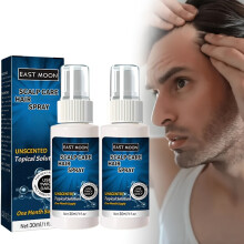 (2) Spray de cabelo masculino 30ml com extratos naturais de gengibre e ginseng para nutrir e fortalecer os cabelos