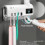 Auto Toothpaste Dispenser And Toothbrush Organizer With-Black 7