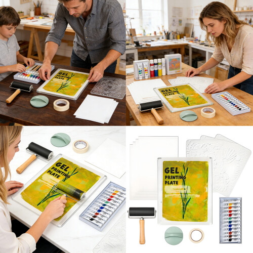 Artistic Gel Printing Plate Set For Students And Craft Featuring 1