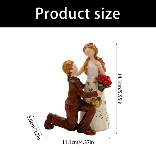 Romantics Harz-Paar-Statue, Vorschlag-Liebhaber-Figur, 2
