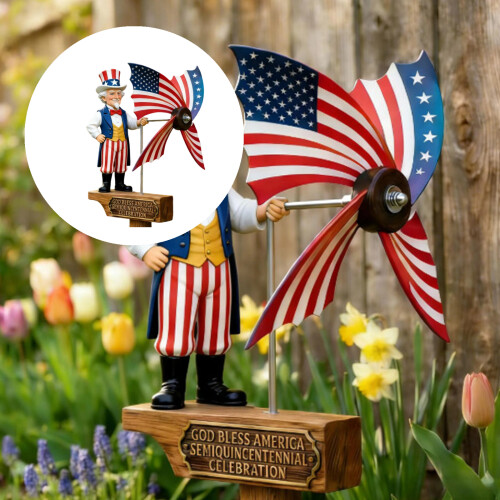 Amerikanische Windmühle im Freiheitsstatuen-Design,-1 2