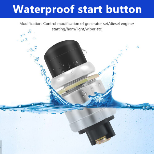 12V 50A Waterproof  Push Button Cars Boat Track Horn Engine Start 2