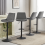 (2pcs, GREY) Set of 2 Bar Stools Velvet Breakfast Stool Chairs 10