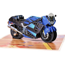 Kreative Grußkarten aus Papier, einzigartiges 3D-Design, exquisite Details für eine Motorrad-Pop-up-Karte, tolles Geschenk für jeden Anlass (1