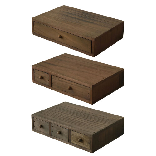 Wooden Desktop Organizer With Drawer For Offices Multi-C 1