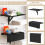 Wall Mounted Folding Table Space Saving Kitchen Table Folding Wall Table 80 x 60 cm Black 4