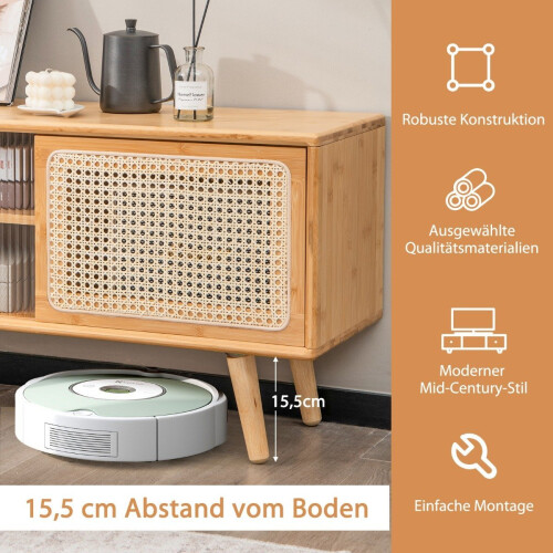Móvel de TV Suporte de TV moderno para televisores de até 55 polegadas 120,5 x 31 x 45,5 cm natural 1