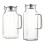 Square Glass Pitcher With Lid And Handle For Hot And Cold-2.0L 2