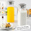 Square Glass Pitcher With Lid And Handle For Hot And Cold-2.0L 5