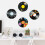Universe Planet Design Vinyls Record Wall-four piece set 6
