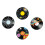 Universe Planet Design Vinyls Record Wall-four piece set 7