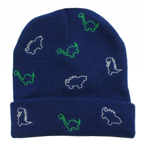 (Blue) SSP Hats Boys Dinosaur Beanie 1