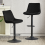(1pc, BLACK) Single Bar Stools Velvet Breakfast Stool Chairs 3