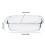 Clear Rectangular Baking Dish Durable Borosilicate Glass Safe 3