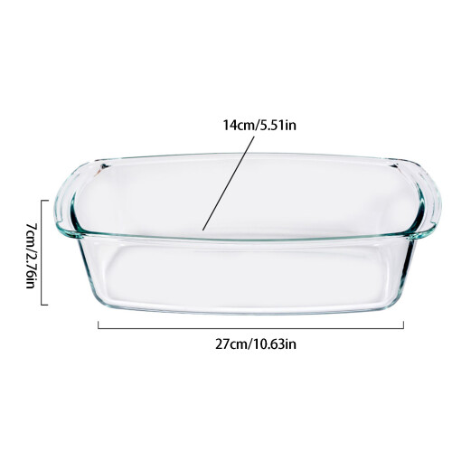 Lebensmittelechte Glasbackform, Brotbackform, perfekt für 2