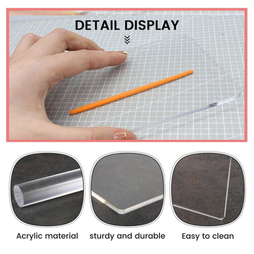 2 Pcs Solid Acrylic Roller Rolling Pin Sculpey Polymer Clay Art  Accessories 2