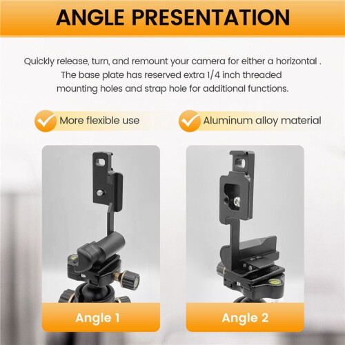 L-Shaped Quick Release Plate Bracket Hand Grip with 1/4 Srew Hole for  -M ILC Camera 2