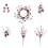 Bright Red White Blue Berries Sprigs-five star cuttings 2