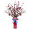 Bright Red White Blue Berries Sprigs-five star cuttings 3